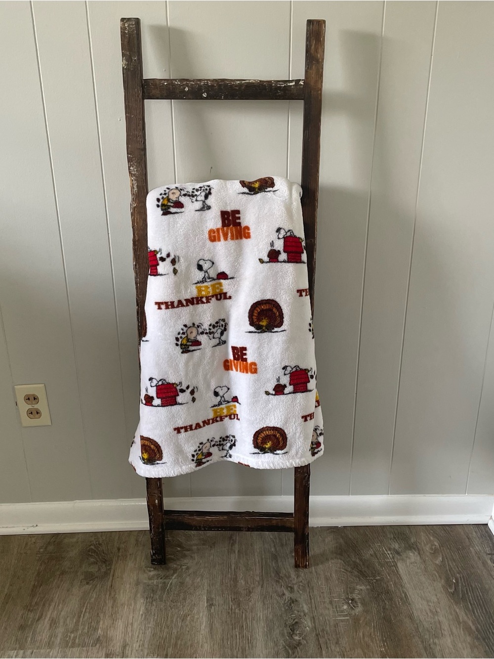 Peanuts Snoopy Thanksgiving Fleece Throw Blanket 50” x 70” Berkshire Be Thankful